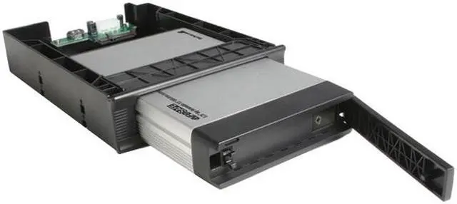 Alt view image 4 of 5 - StarTech  SAT3510U2REM  Silver  USB 2.0  InfoSafe 5.25" Bay Removable 3.5" SATA HDD Enclosure
