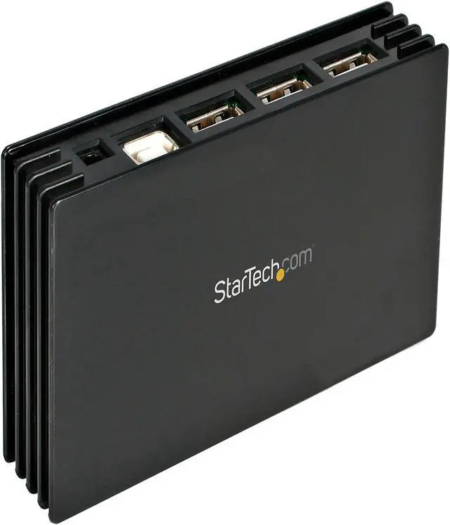 Main image of StarTech.com ST7202USB 7 Port Compact Black USB 2.0 Hub - 7-Port USB Hub - Portable USB 2.0 Hub - Includes Optional Power Adapter