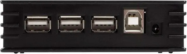 Alt view image 2 of 3 - StarTech.com ST7202USB 7 Port Compact Black USB 2.0 Hub - 7-Port USB Hub - Portable USB 2.0 Hub - Includes Optional Power Adapter