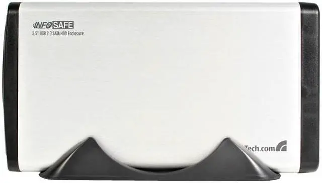 Alt view image 3 of 7 - StarTech.com InfoSafe SAT3510U2B Aluminum 3.5" Silver SATA USB 2.0 External Enclosure With One Button Backup