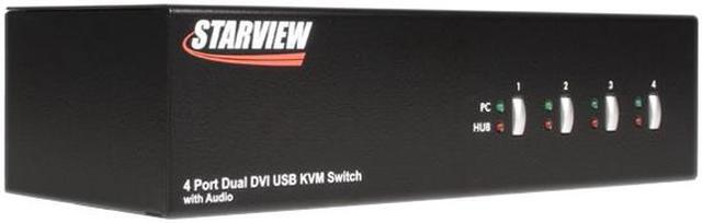 Alt view image 3 of 4 - StarTech.com SV431DVIDDU 4 Port StarView Dual DVI USB KVM Switch with Audio