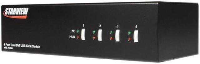 Main image of StarTech.com SV431DVIDDU 4 Port StarView Dual DVI USB KVM Switch with Audio