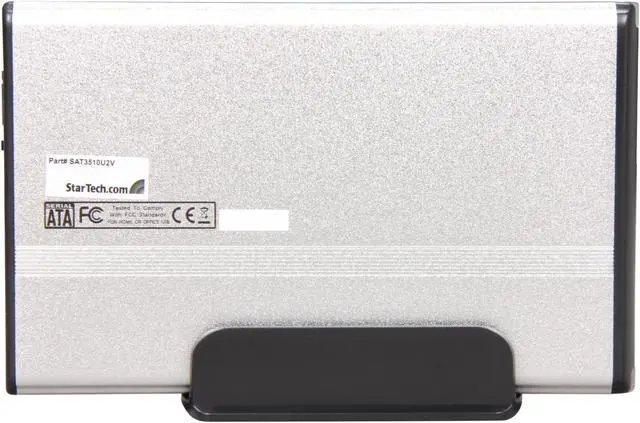 Alt view image 2 of 5 - StarTech InfoSafe SAT3510U2V Aluminum 3.5" Silver USB 2.0 to SATA External Hard Drive Enclosure