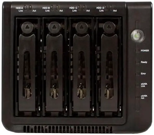 Alt view image 2 of 4 - StarTech 3.5in 4 Drive eSATA RAID External Hard Drive Enclosure w/ Controller