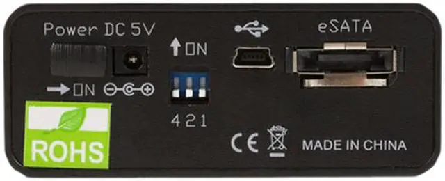 Alt view image 4 of 6 - StarTech InfoSafe SAT2520U2ER Aluminum 2.5" Black eSATA USB Dual SATA External Hard Drive Enclosure w/ RAID