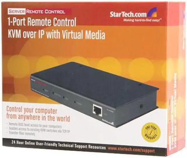 Alt view image 5 of 5 - StarTech.com SV1107IPEXT 1-Port Server Remote Control KVM over IP w/Virtual Media