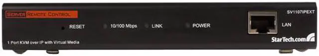 Alt view image 2 of 5 - StarTech.com SV1107IPEXT 1-Port Server Remote Control KVM over IP w/Virtual Media