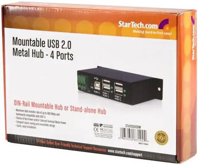 Alt view image 5 of 5 - StarTech.com ST4200USBM Mountable 4 Port Rugged Industrial USB Hub