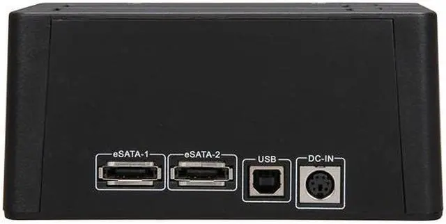Alt view image 4 of 5 - StarTech.com eSATA USB to SATA Hard Drive Docking Station for Dual 2.5” or 3.5” HDD