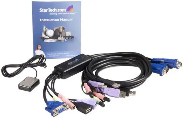 Alt view image 4 of 5 - StarTech.com SV215MICUSBA 2 Port USB VGA KVM Switch with Audio