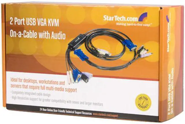 Alt view image 5 of 5 - StarTech.com SV215MICUSBA 2 Port USB VGA KVM Switch with Audio