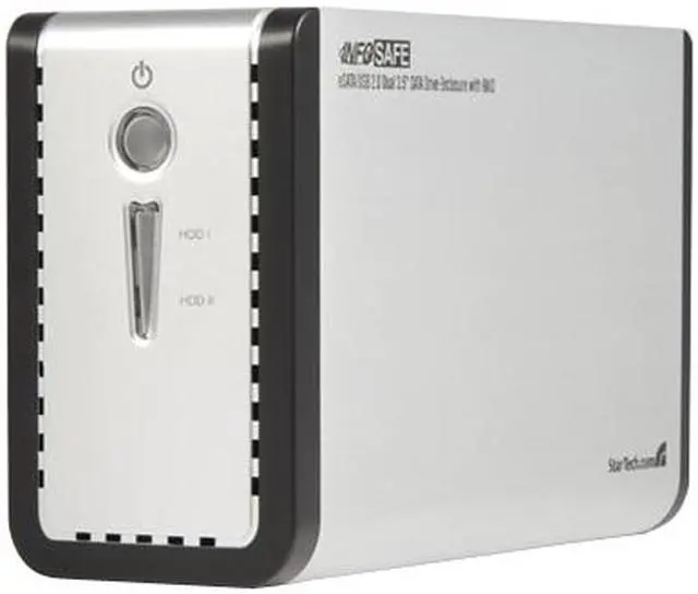 StarTech SAT3520U2ER Aluminum Silver eSATA USB Dual SATA