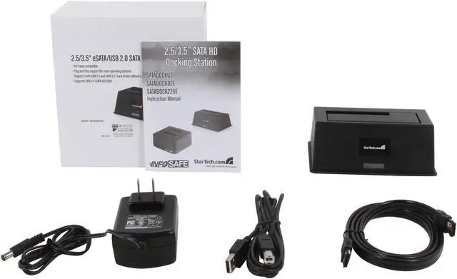 Alt view image 5 of 5 - StarTech SATADOCKU2E eSATA USB to SATA External HDD Dock for 2.5" or 3.5"