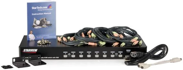 Alt view image 3 of 3 - StarTech.com SV831DUSBA 8 Port Rack Mount USB VGA KVM Switch with Audio