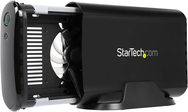 Alt view image 6 of 7 - 3.5in Black eSATA USB 2.0 to IDE SATA External Hard Drive Enclosure
