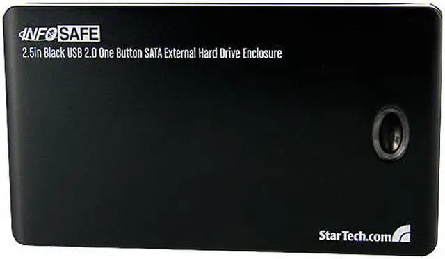 Alt view image 2 of 5 - StarTech.com SAT2510BU2B Aluminum 2.5" Black SATA USB 2.0 One Button Backup External Enclosure