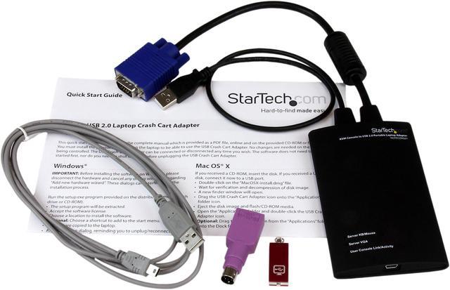 Alt view image 7 of 7 - StarTech.com NOTECONS01 KVM Console to USB 2.0 Portable Laptop Crash Cart Adapter - Laptop KVM Server Console Adapter