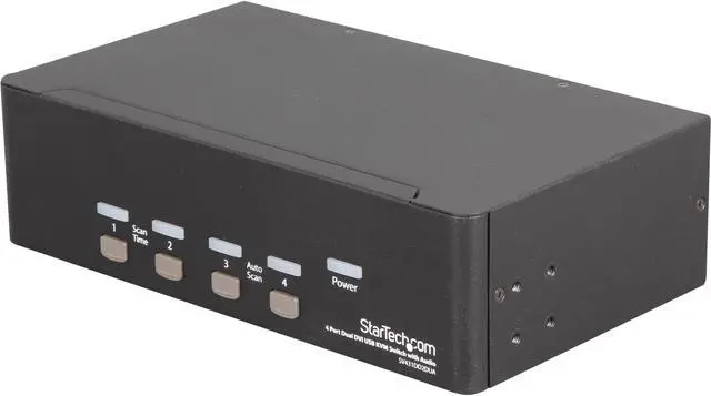 Main image of StarTech.com SV431DD2DUA 4-Port Dual KVM Switch with Audio for DVI Computers - Built-in USB Hub