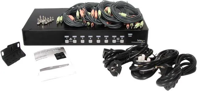 Alt view image 4 of 4 - StarTech.com SV831DUSBAU 8 Port Rack Mount USB VGA KVM Switch w/ Audio
