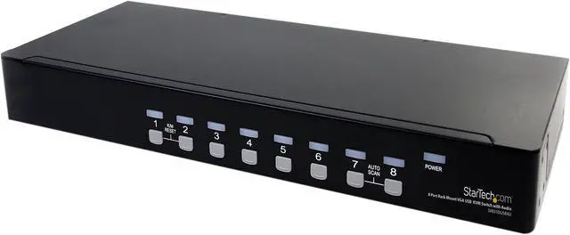 Main image of StarTech.com SV831DUSBAU 8 Port Rack Mount USB VGA KVM Switch w/ Audio