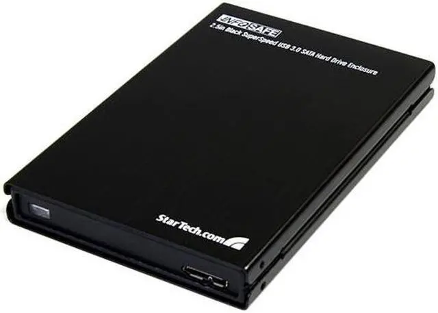 Main image of StarTech SAT2510BU3 Aluminum / Plastic 2.5" Black SuperSpeed USB 3.0 SATA Hard Drive Enclosure