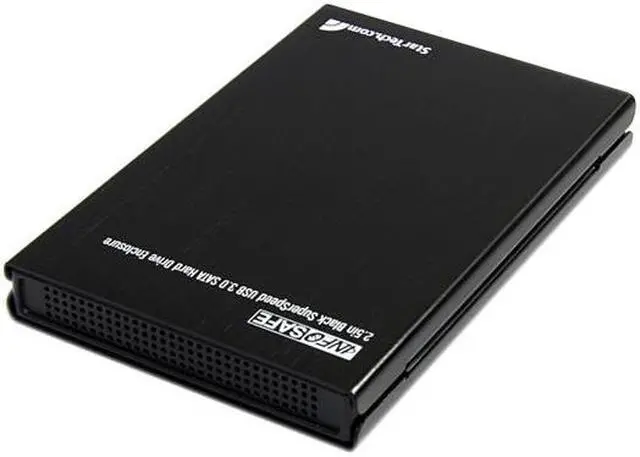 Alt view image 2 of 3 - StarTech SAT2510BU3 Aluminum / Plastic 2.5" Black SuperSpeed USB 3.0 SATA Hard Drive Enclosure