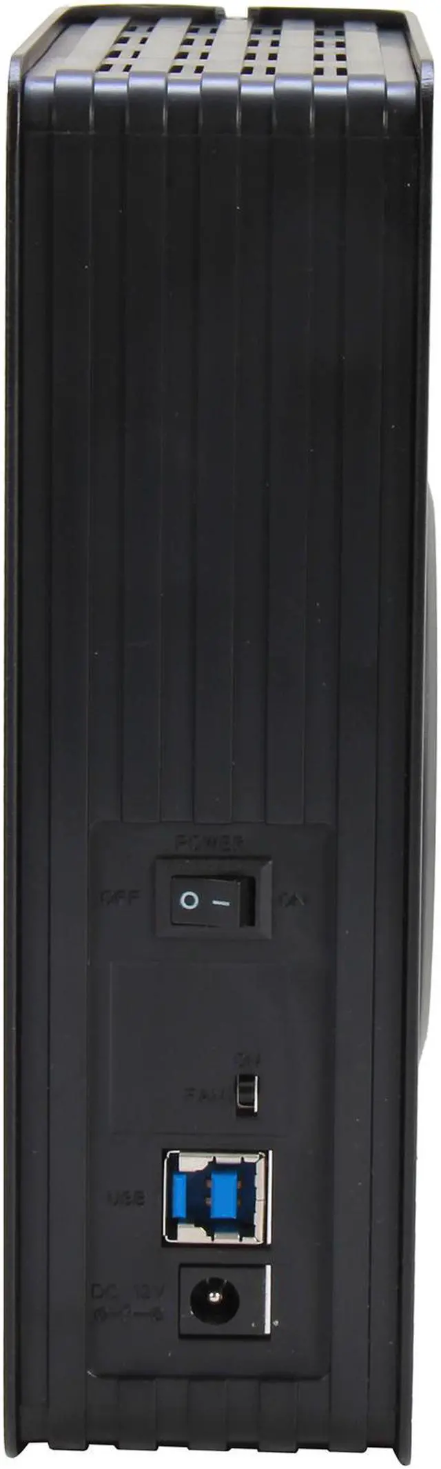 Alt view image 4 of 6 - StarTech SAT3510BU3 Aluminum / Plastic 3.5" BlackSuperSpeed USB 3.0 SATA Hard Drive Enclosure w/ Fan