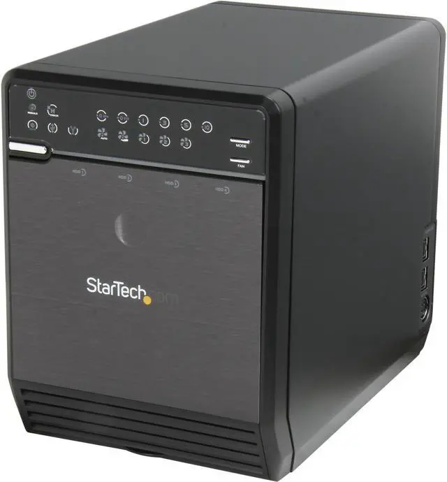 Main image of StarTech.com S354UFER Steel and Plastic 3.5" Black 4 Drive eSATA USB FireWire SATA RAID Enclosure