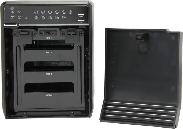 Alt view image 2 of 6 - StarTech.com S354UFER Steel and Plastic 3.5" Black 4 Drive eSATA USB FireWire SATA RAID Enclosure