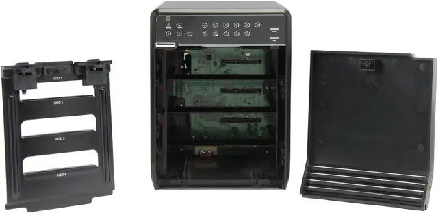 Alt view image 3 of 6 - StarTech.com S354UFER Steel and Plastic 3.5" Black 4 Drive eSATA USB FireWire SATA RAID Enclosure