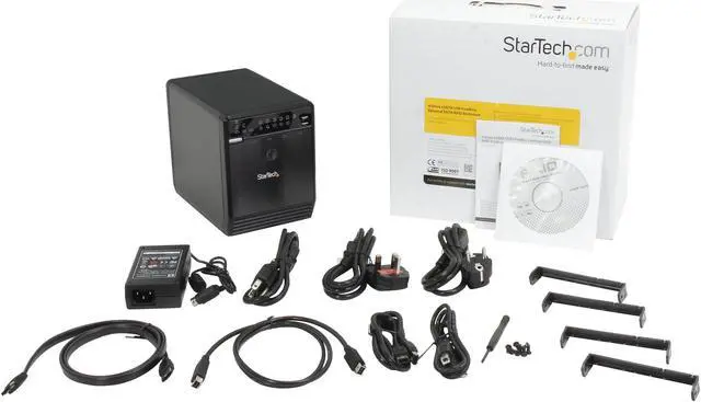 Alt view image 6 of 6 - StarTech.com S354UFER Steel and Plastic 3.5" Black 4 Drive eSATA USB FireWire SATA RAID Enclosure