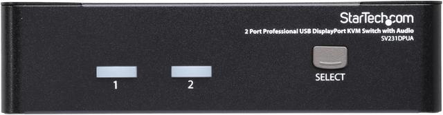 2 Port Professional USB DisplayPort KVM Switch with Audio
