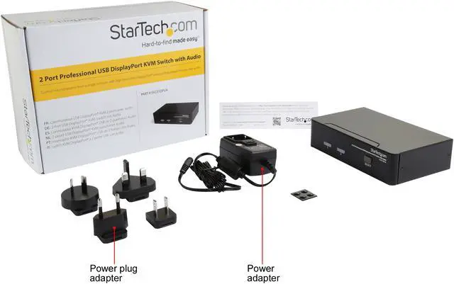Alt view image 6 of 6 - StarTech.com SV231DPUA 2 Port Professional USB DisplayPort KVM Switch with Audio