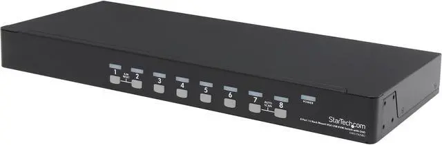 Main image of StarTech.com SV831DUSBU 8 Port 1U Rack Mount USB KVM Switch with OSD
