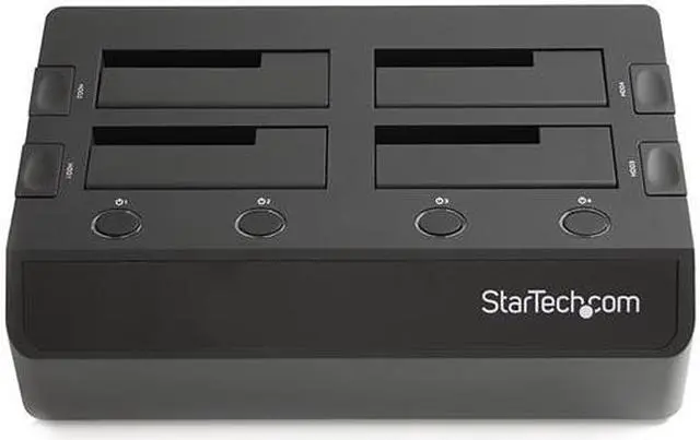 Alt view image 2 of 5 - StarTech.com SATDOCK4U2E Plastic 2.5" & 3.5" Black SATA II USB 2.0 & eSATA 4 Bay eSATA USB 2.0 to SATA Hard Drive Docking Station for 2.5/3.5 HDD