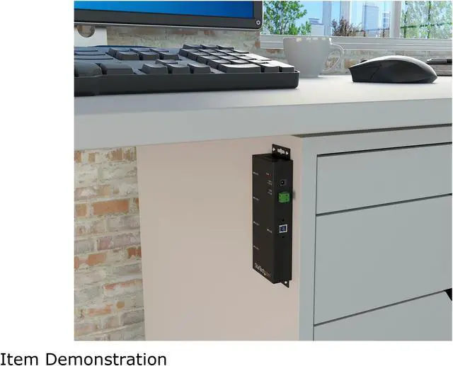 Alt view image 5 of 8 - StarTech.com ST4300USBM Mountable USB 3.0 hub - Industrial - Rugged - Black Metal - Bus Powered - USB 3 Hub - USB Extender - Powered USB 3.0 Hub
