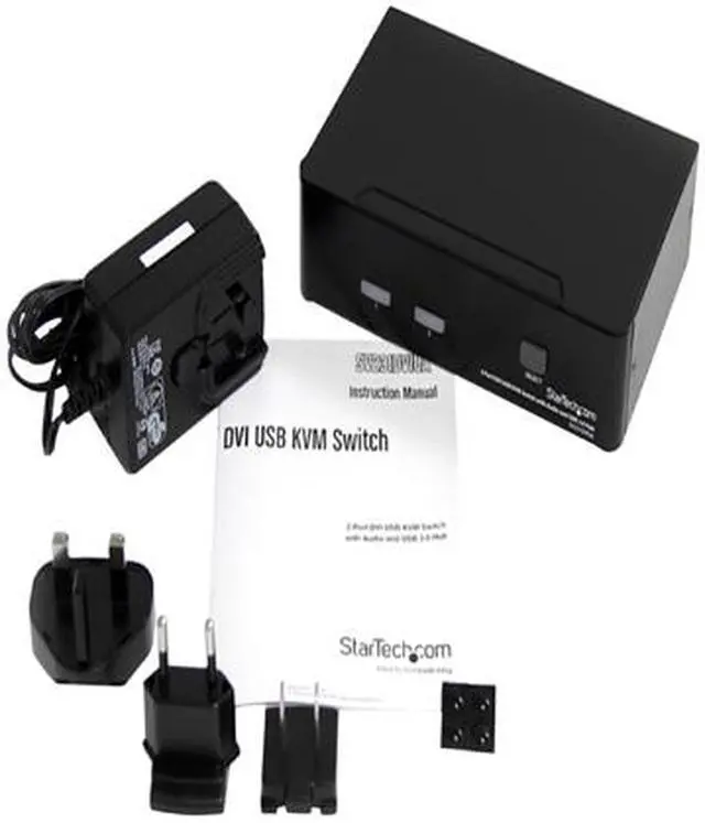 Alt view image 5 of 4 - StarTech.com SV231DVIUA 2 Port DVI USB KVM Switch with Audio and USB 2.0 Hub