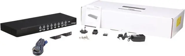 Alt view image 4 of 4 - StarTech.com SV1631DUSBUK 16 Port 1U Rack Mount USB KVM Switch Kit with OSD and Cables