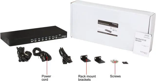Alt view image 5 of 5 - StarTech.com SV831DVIU 8 Port 1U Rackmount DVI USB KVM Switch - USB DVI KVM Switch - DVI KVM Switch - USB KVM Switch