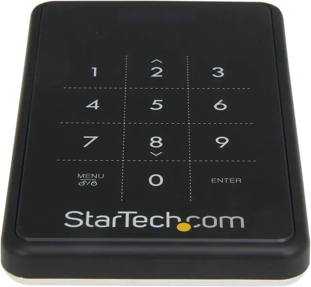 Alt view image 2 of 5 - StarTech.com S2510BU3PW Steel / Plastic 2.5" Black SATA II USB 3.0 Encrypted Hard Drive External Enclosure