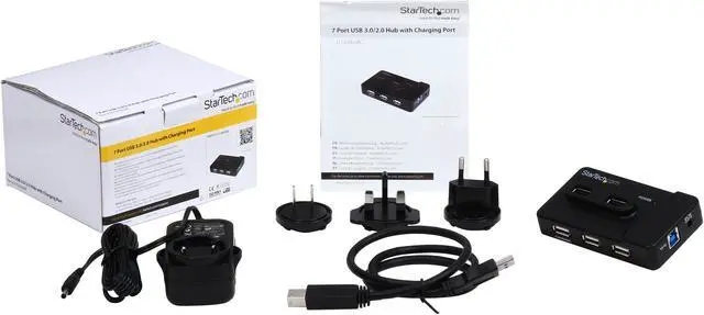 Alt view image 6 of 6 - StarTech.com ST7320USBC 6 Port USB 3.0 & USB 2.0 Hub with 2A Charging Port - 2x USB 3.0 Hub Ports & 4x USB 2.0 - Combo USB Hub with 20W Power Adapter