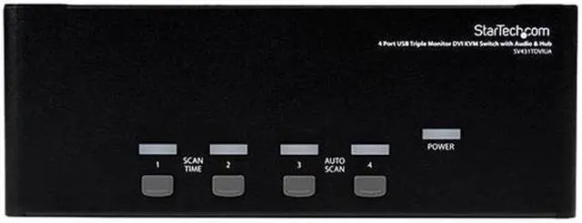 Alt view image 2 of 3 - StarTech.com 4 Port Triple Monitor DVI USB KVM Switch with Audio & USB 2.0 Hub