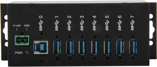 Alt view image 2 of 5 - StarTech.com ST7300USBM 7 Port Metal Industrial SuperSpeed USB 3.0 Hub – Mountable