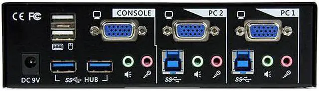 Alt view image 2 of 2 - StarTech.com 2 Port SuperSpeed USB 3.0 VGA KVM Switch with Audio and Cables