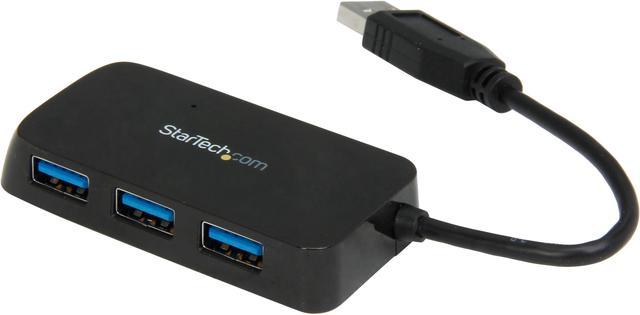 StarTech.com ST4300MINU3B 4 Port USB 3.0 Hub - Built-in Cable