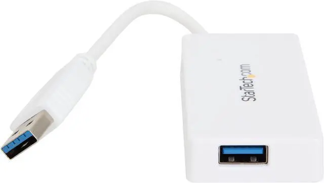 Alt view image 3 of 5 - StarTech.com ST4300MINU3W 4 Port USB 3.0 Hub - Built-in Cable - Compact - SuperSpeed - White - USB Splitter - USB Port Expander - USB 3 Hub
