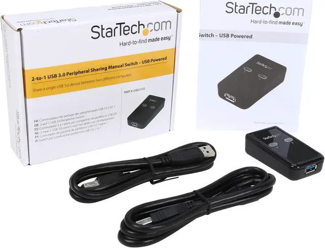 Alt view image 6 of 6 - StarTech.com USB221SS 2 Port 2-to-1 USB 3.0 Peripheral Sharing Switch - USB Powered