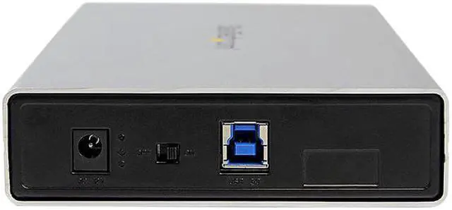 Alt view image 3 of 7 - StarTech S3510SMU33 3.5in Silver Aluminum USB 3.0 External SATA III SSD / HDD Enclosure with UASP - Portable USB 3 3.5" SATA Hard Drive Enclosure