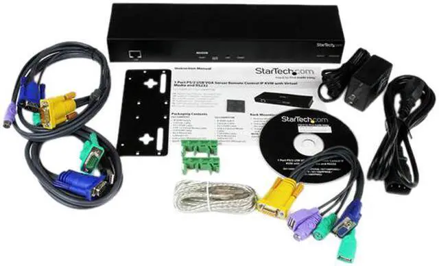 Alt view image 4 of 4 - StarTech SV1108IPPOW 1 Port Server Remote Control IP KVM Switch w/ IP Power Control and Virtual Media