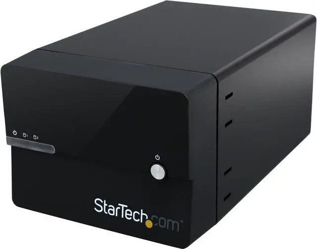 Main image of StarTech.com S3520BU33ER 3.5" Black SATA III 2-Bay RAID Enclosure with UASP